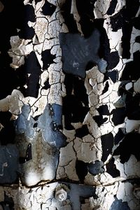 Close-up of damaged stone