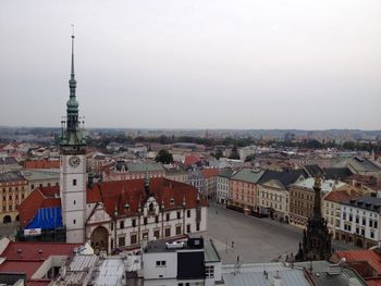 High angle view of cityscape