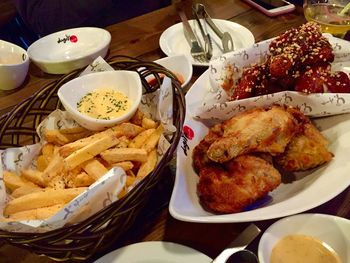 Close-up of food in plate