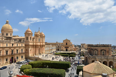 Panoramic view of noto, old city in sicily region, italy.