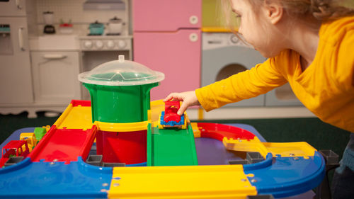 Boy playing with toy