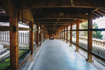 Empty corridor of building