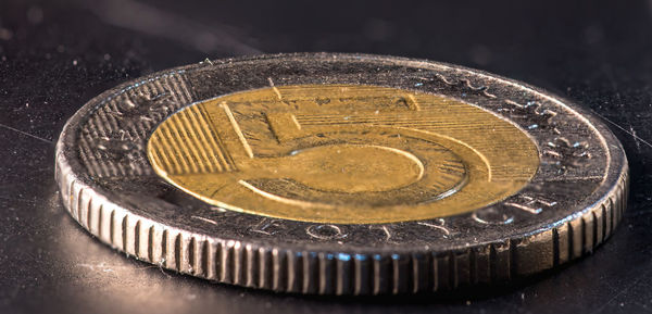 Close-up of coins