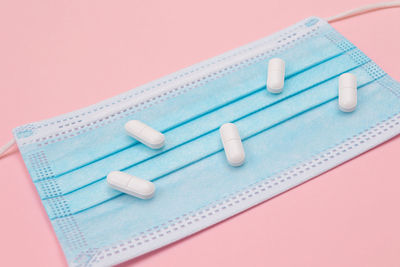 High angle view of colored pencils on table