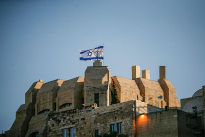 Flag of israel near the western wall