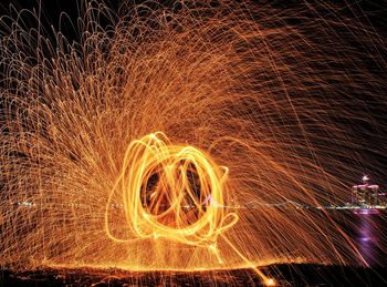 Light painting at night