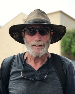 Portrait of man wearing hat