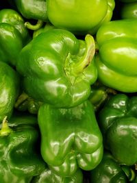 Full frame shot of bell peppers for sale in market