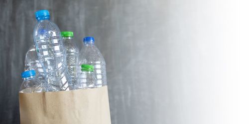 Close-up of drink in glass bottle