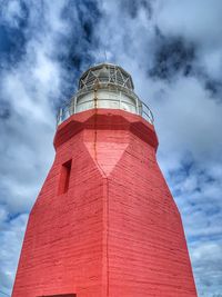 Low angle view of lighthouse against sky