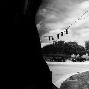 Cars parked on road