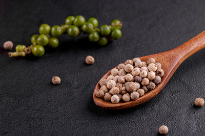 High angle view of fruits on table