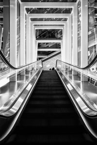 View of escalator