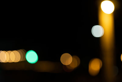 Defocused lights at night