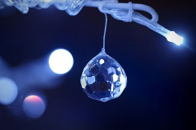 Low angle view of illuminated lights