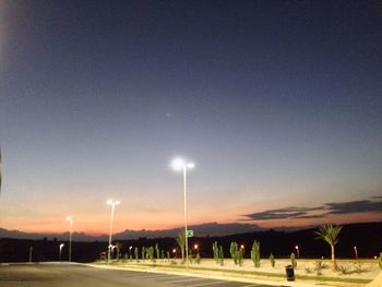 Empty road at night