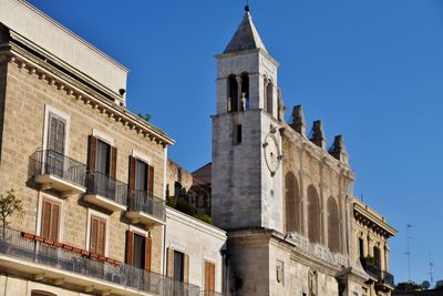 Low angle view of buildings against sky