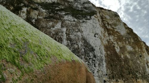 Low angle view of mountain against sky