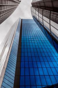 Low angle view of modern building against sky