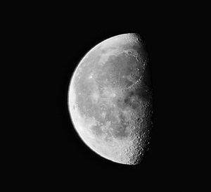 Close-up of moon against sky at night