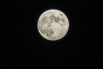 Low angle view of moon in sky