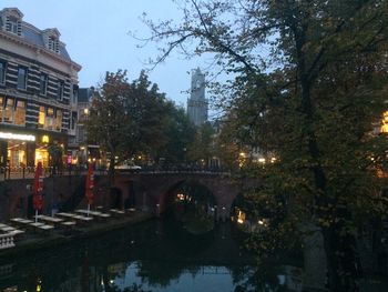 View of canal along buildings