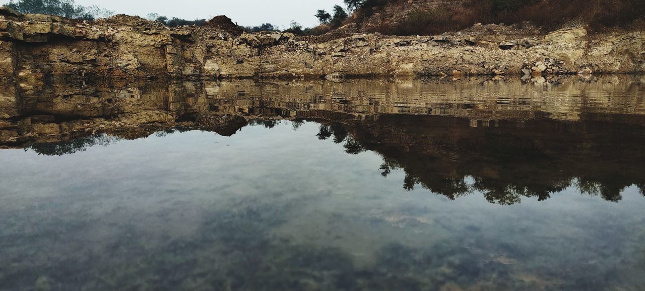 REFLECTION OF MOUNTAINS ON LAKE