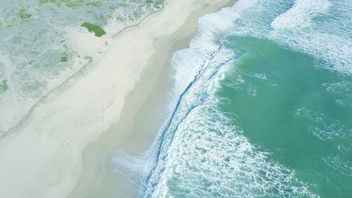 High angle view of beach