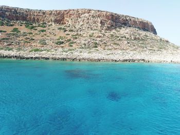 Scenic view of sea and rocks