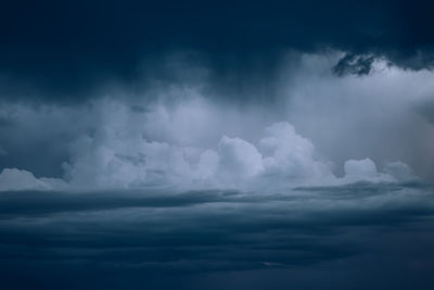 Thunderstorm clouds concept of climate change and global warming