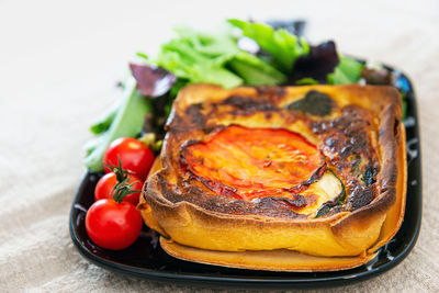 Close-up of meal served in plate