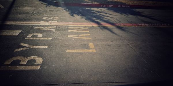 Shadow of road