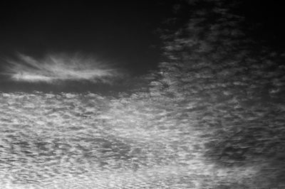 Defocused image of snow against sky