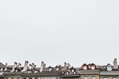 Low angle view of building against clear sky