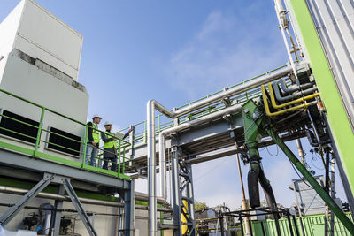 Engineers working at recycling plant