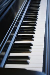 Close-up of piano keys