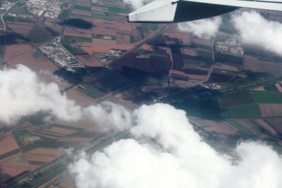 Panoramica view over the clouds