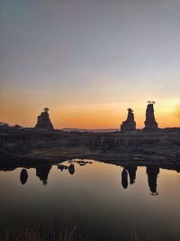 Reflection of the canyon during sunset