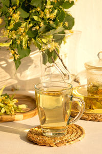 Close-up of tea on table