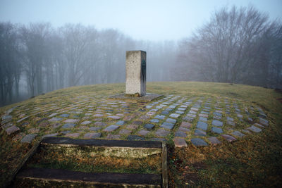 View of cemetery against sky