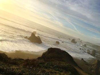 Scenic view of sea against sky
