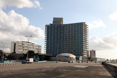 Buildings against sky in city