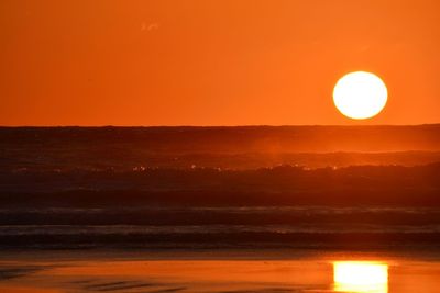 Scenic view of landscape at sunset