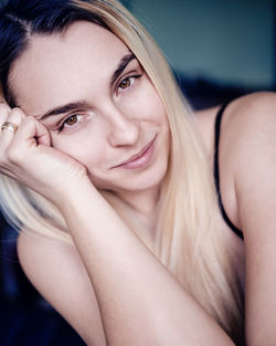 Close-up portrait of young woman