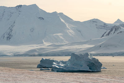 Scenic view of sea during winter