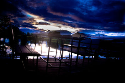 View of cloudy sky at sunset