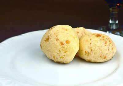 Close-up of bread in plate