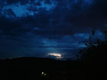 Low angle view of sky at night