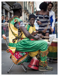 People sitting on stage