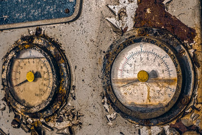 Old control panel in an abandoned factory